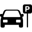 Icone do texto: Estacionamento em frente ao chalé